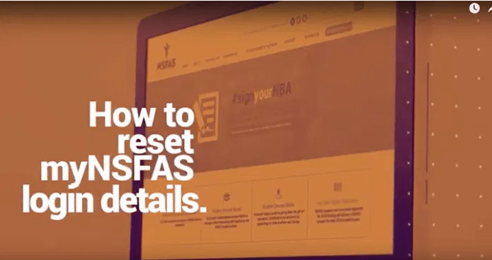 How to reset your MyNsfas account password