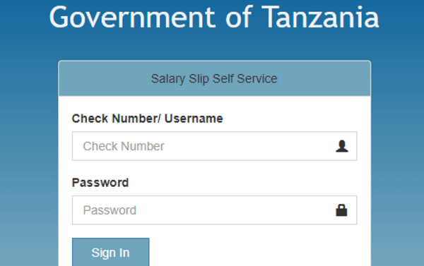 Salary Slip Portal Tanzania 2022/2023 ,Online,Register