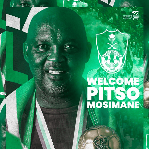 Mosimane Appointed Head Coach 2022 at Al Ahli FC of Saudi Arabia.