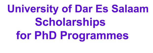 University of Dar Es Salaam Scholarships for PhD